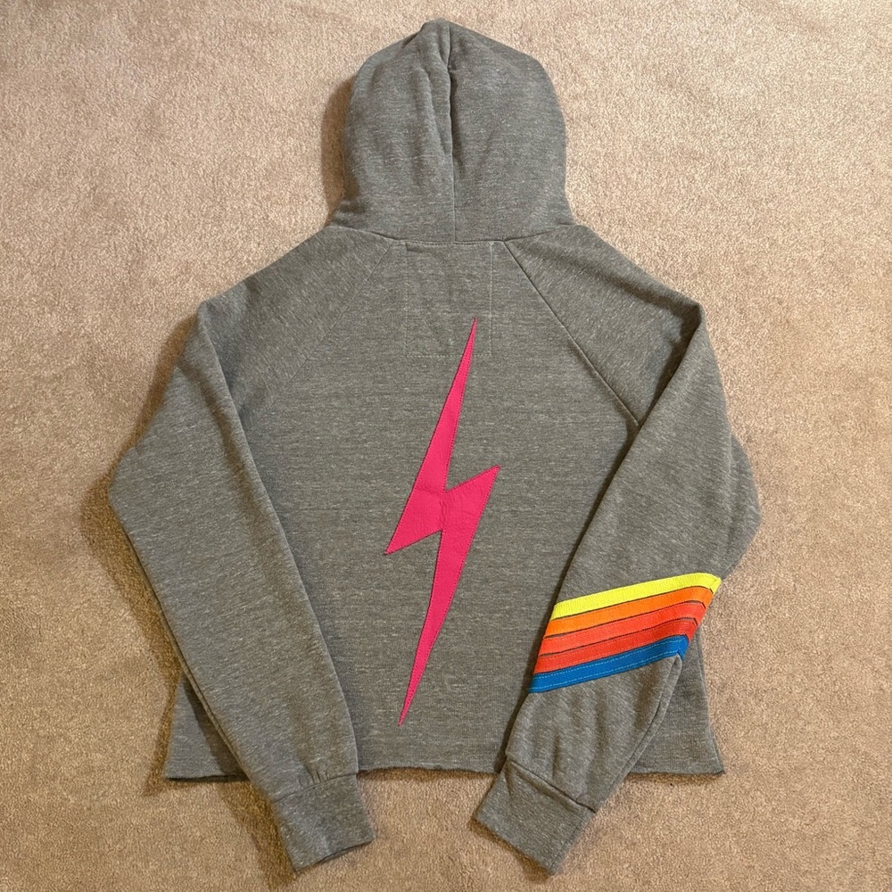 NWOT - Aviator Nation Bolt Chevron 5 Stitch Split Neck Hoodie ⚡️ - Picture 4 of 7